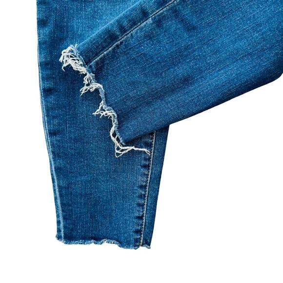 Good American Good Waist Crop Size 2/26 Blue331 Skinny Leg High Rise Stretch - Picture 3 of 8